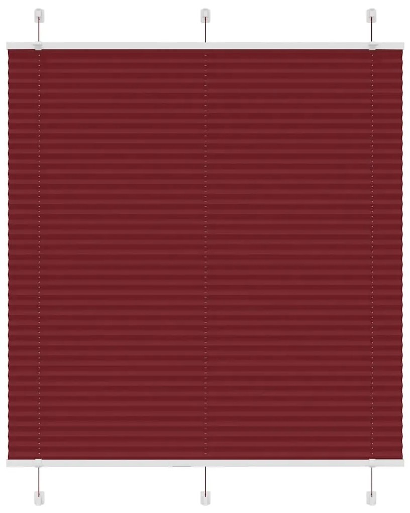 pliszírozott redőny Bordeaux piros 120x150 cm szövetszélesség