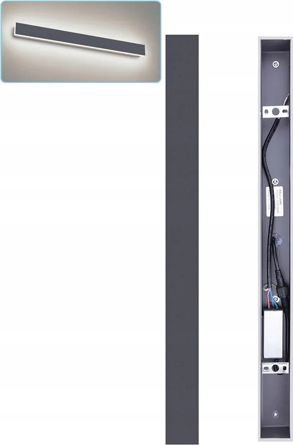 Led Fali lámpa Kerti Homlokzati Kültéri Hosszú 60cm 20W