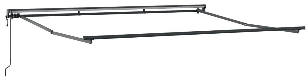 Automatikus behúzható napernyő narancs és fehér színben, 350x250 cm