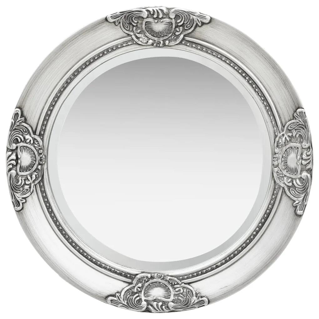 vidaXL ezüstszínű barokk stílusú fali tükör 50 cm