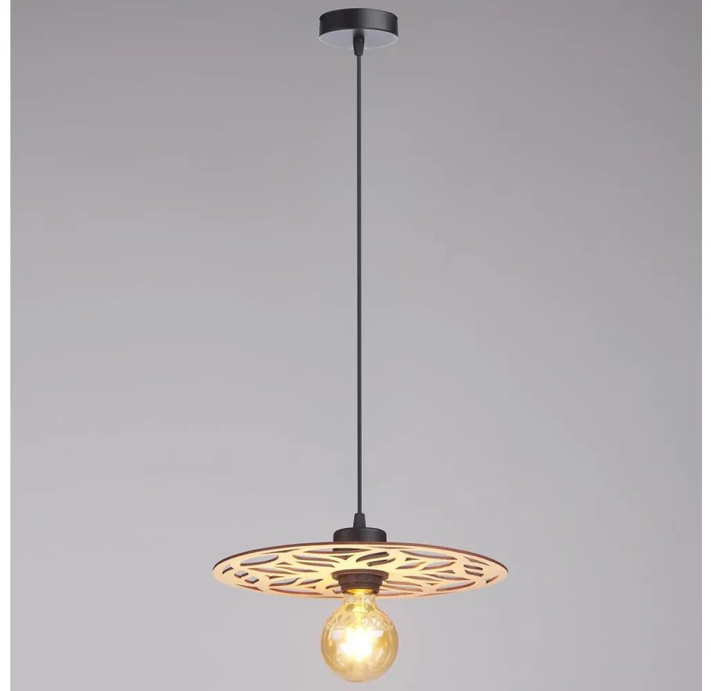 Csillár zsinóron FALCO 1xE27/60W/230V átm. 30 cm bézs