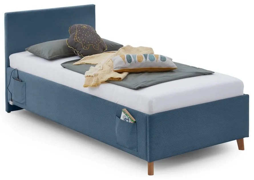 Kék ágyneműtartós gyerekágy 90x200 cm Cool – Meise Möbel