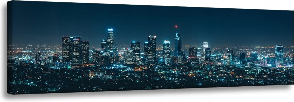 Vászonkép Los Angeles építészet éjszaka 135X45 cm