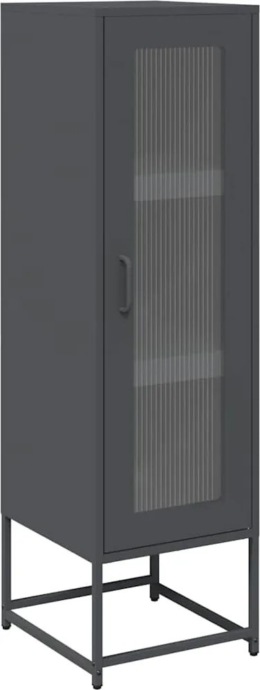 vidaXL antracitszürke acél magasszekrény 36x39x123 cm