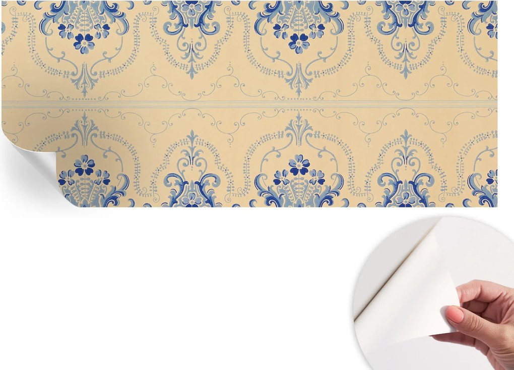 Modern öntapadós fotótapéta Mosható Kék díszek 250x104