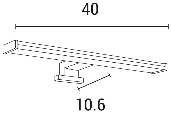 LED Fürdőszobai tükörmegvilágítás LED/8W/230V 3000K 40 cm IP44 króm