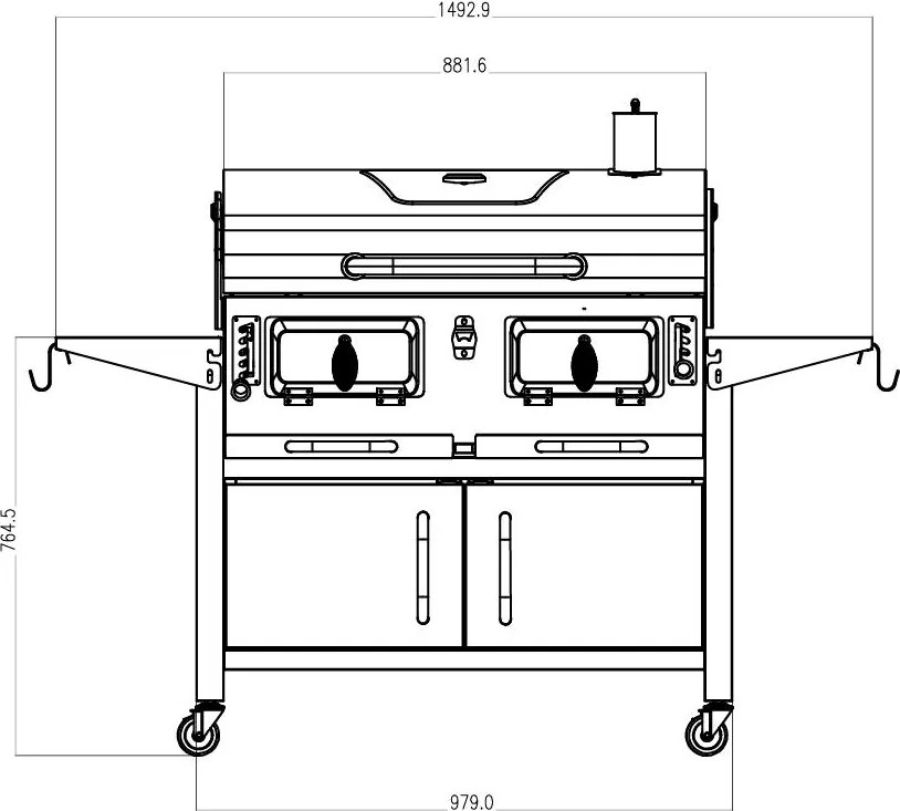 Avenberg FENIX Kerti grill füstölővel