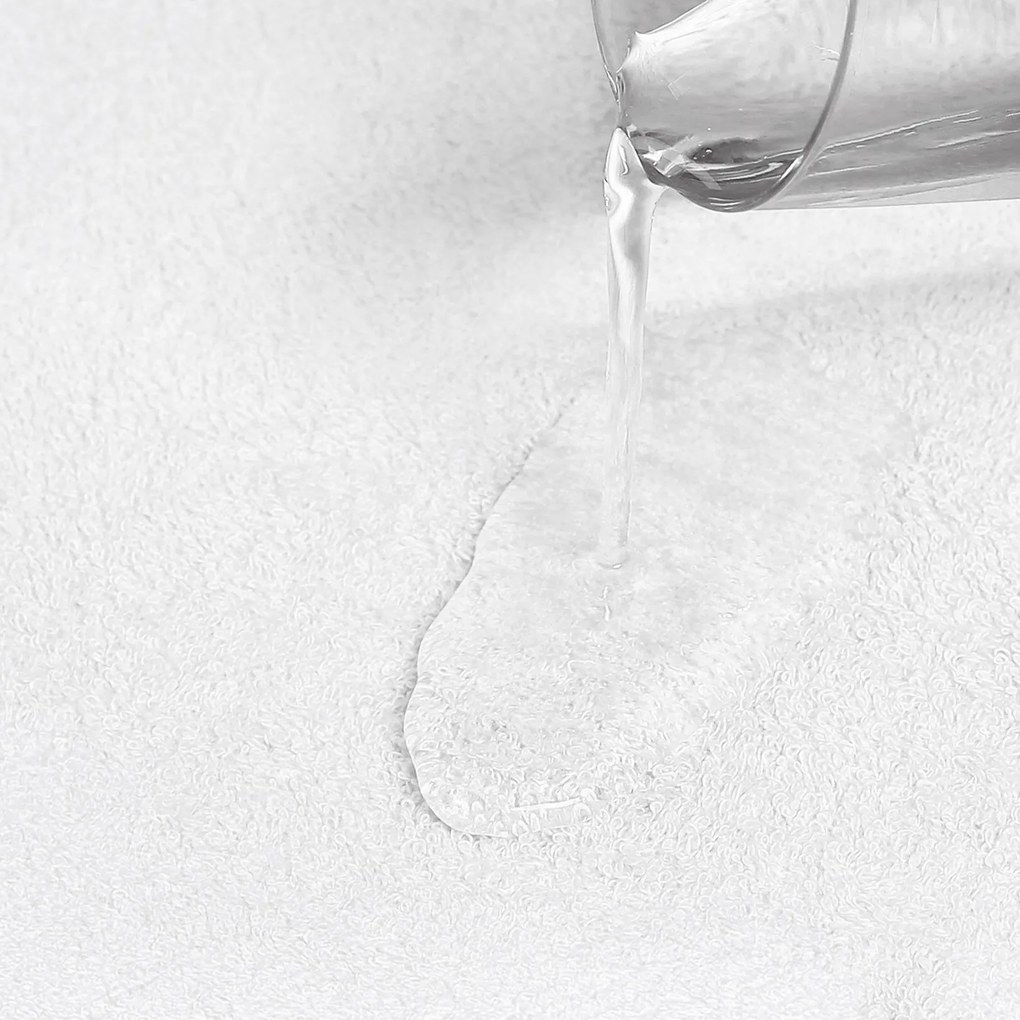 Goldea gumis nem áteresztő frottír lepedő - fehér 160 x 200 cm