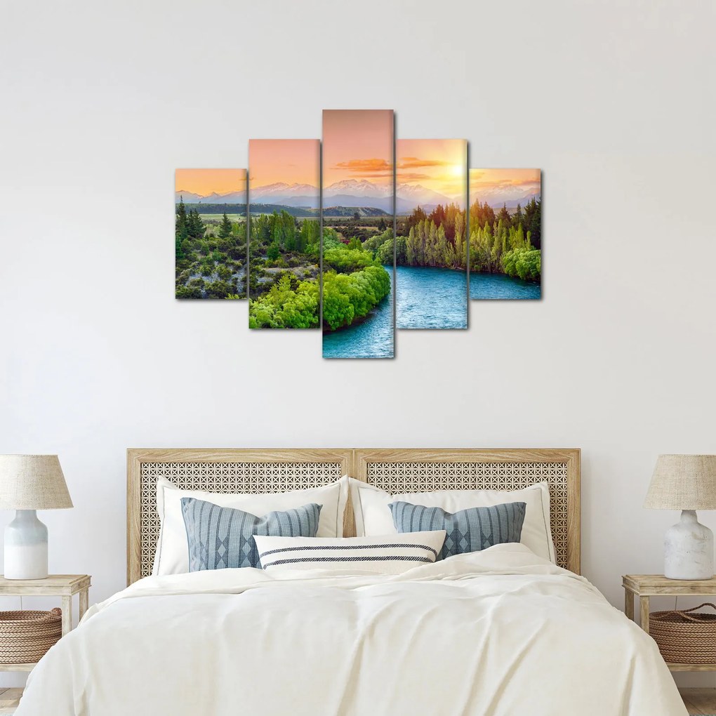 Kép - Erdei hegyvidéki táj (150x105 cm)