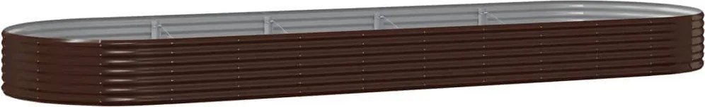 vidaXL barna horganyzott acél kerti magaságyás 450x140x36 cm