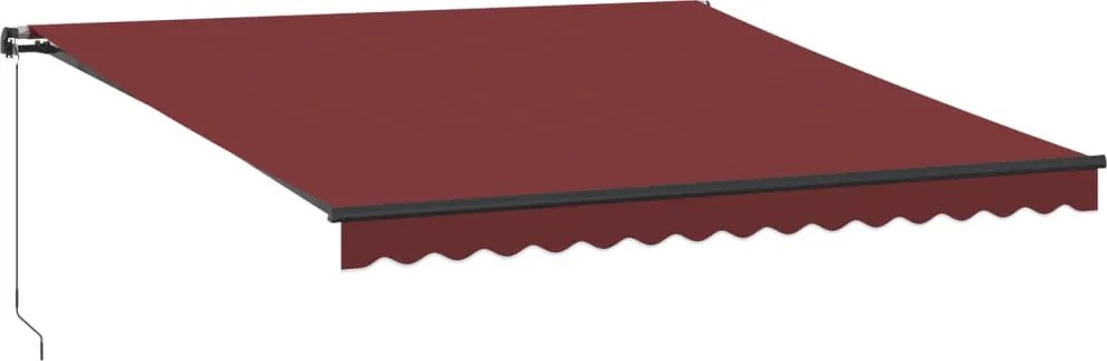 Burgundi vörös kézzel kihúzható napellenző 400 x 350 cm