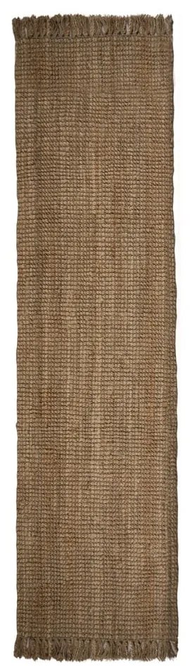 Natúr színű kézi szövésű juta futószőnyeg 60x150 cm Jute Boucle – Flair Rugs