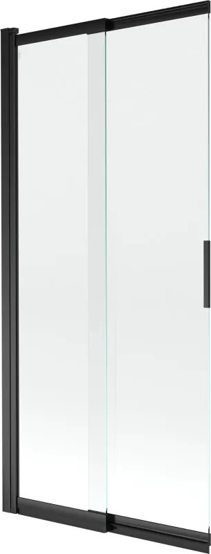 Mexen Fox 2 szárnyú toló kádparaván 85 x 150 cm, átlátszó, fekete - 891-085-002-70-00