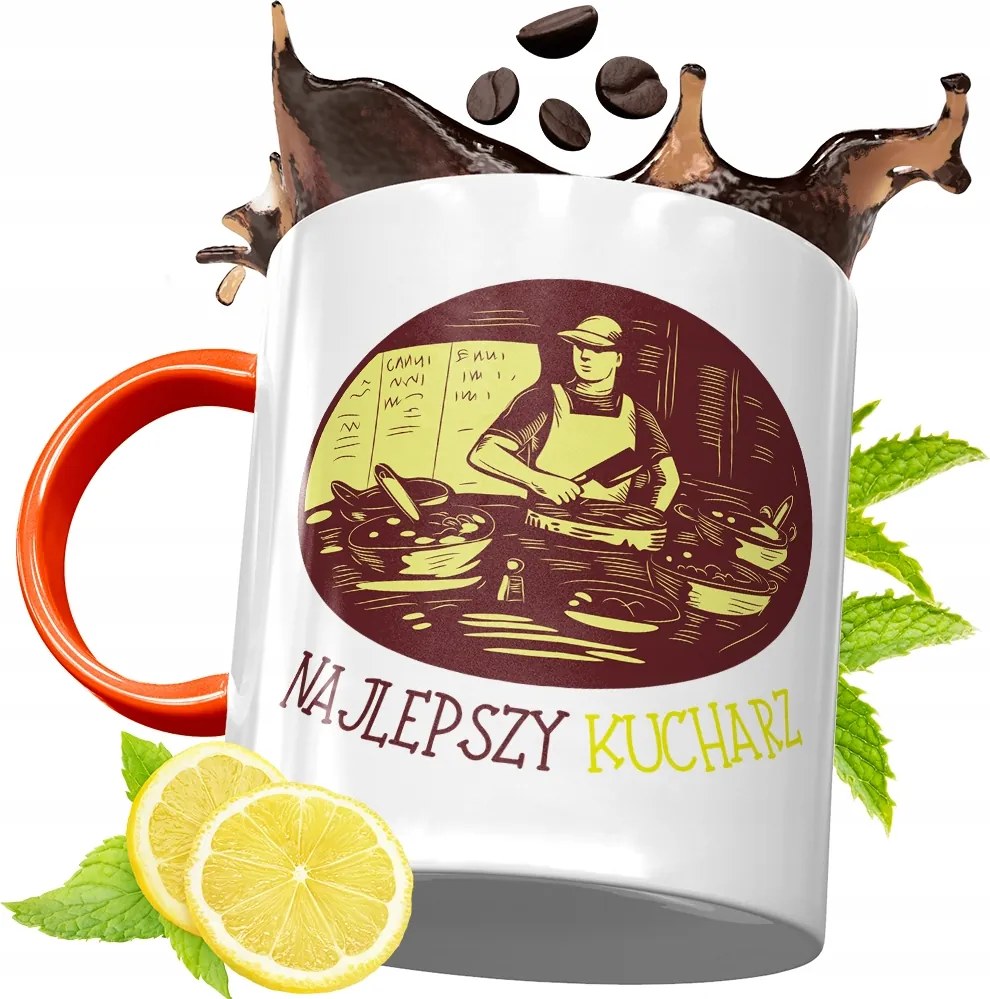 Narancssárga Bögre Szakácsnak Tökéletes Ajándék fényképes nyomtatással