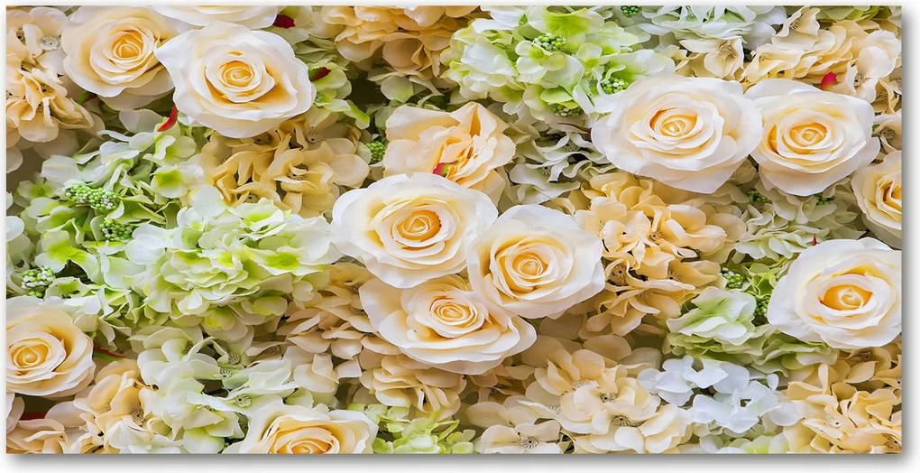 Fotó vászonkép edzett üveg Rózsa 140x70