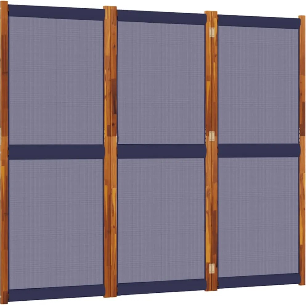 vidaXL sötétkék 3 paneles térelválasztó 210 x 180 cm