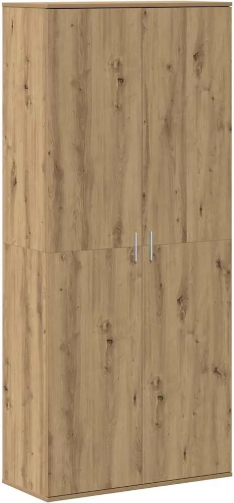 vidaXL Highboard kézműves tölgy 80 x 35 x 180 cm Faanyag