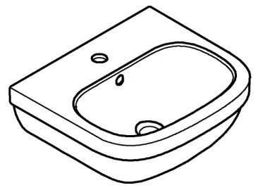 GROHE 39324000 - EURO CERAMIC mosdó 450 × 400 mm kerámia/fehér