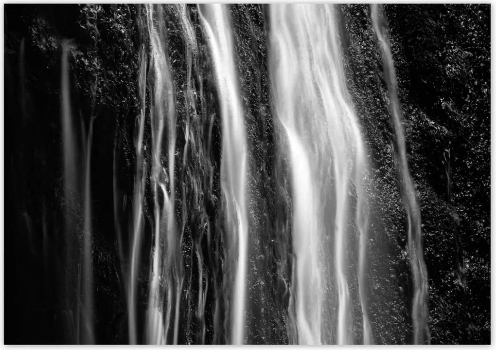 Poszterek 100x70 Vízesés Fekete-fehér