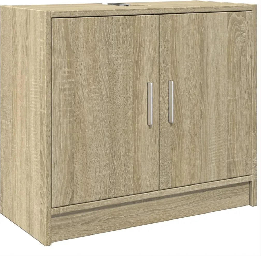 vidaXL sonoma tölgy színű szerelt fa mosdószekrény 63 x 29 x 55 cm