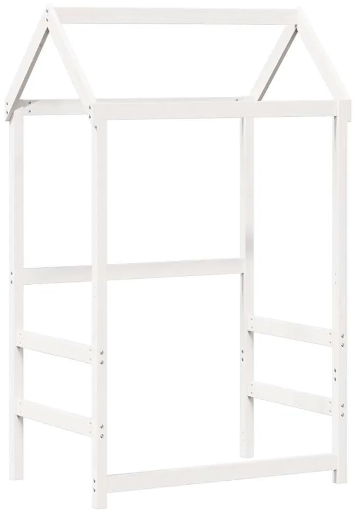 fehér tömör fenyőfa kanapéágy és pad tetővel 80 x 200 cm