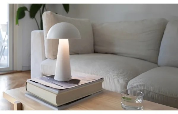 Markslöjd 108656 - LED Dimmelhető újratölthető lámpa FUNGI LED/1,5W/5V IP44 fehér