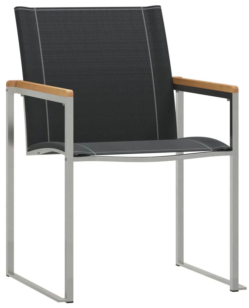 7 Darabos Kerti Étkezősor Tömör Akácfából, Kültéri Étkezőasztal 150x90x75 cm Tömör Akácfából