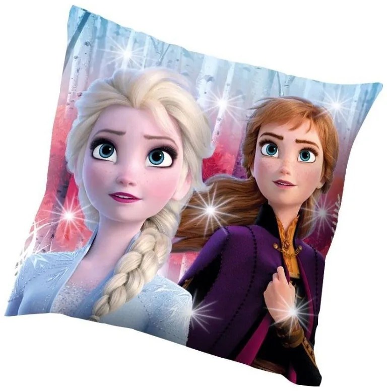 Disney Jégvarázs Journey LED világító párna, díszpárna 40x40 cm