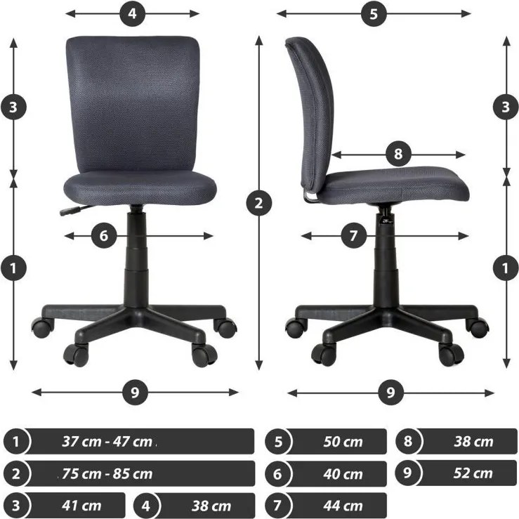 MAXXIVA® Irodai szék gyerekeknek 85 cm szürke