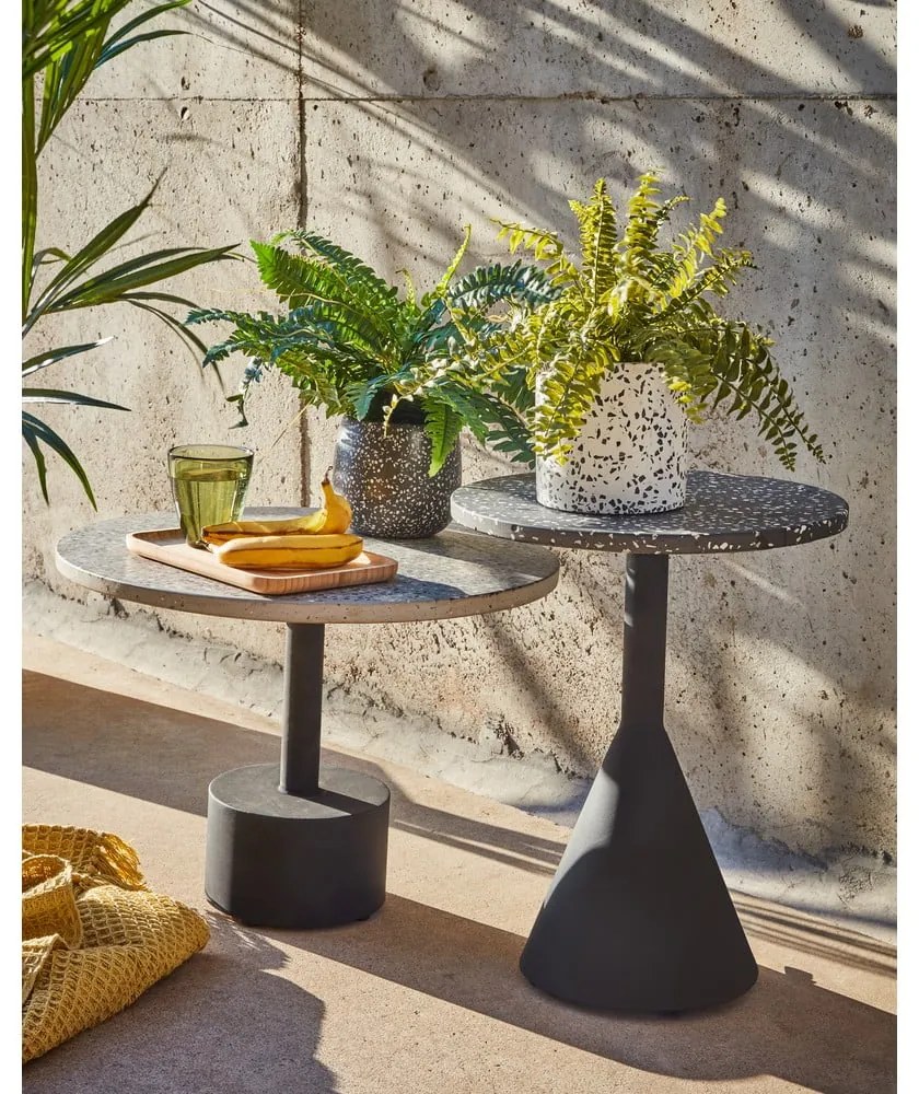 Kerek kerti kisasztal terrazzo asztallappal ø 40 cm Melano – Kave Home