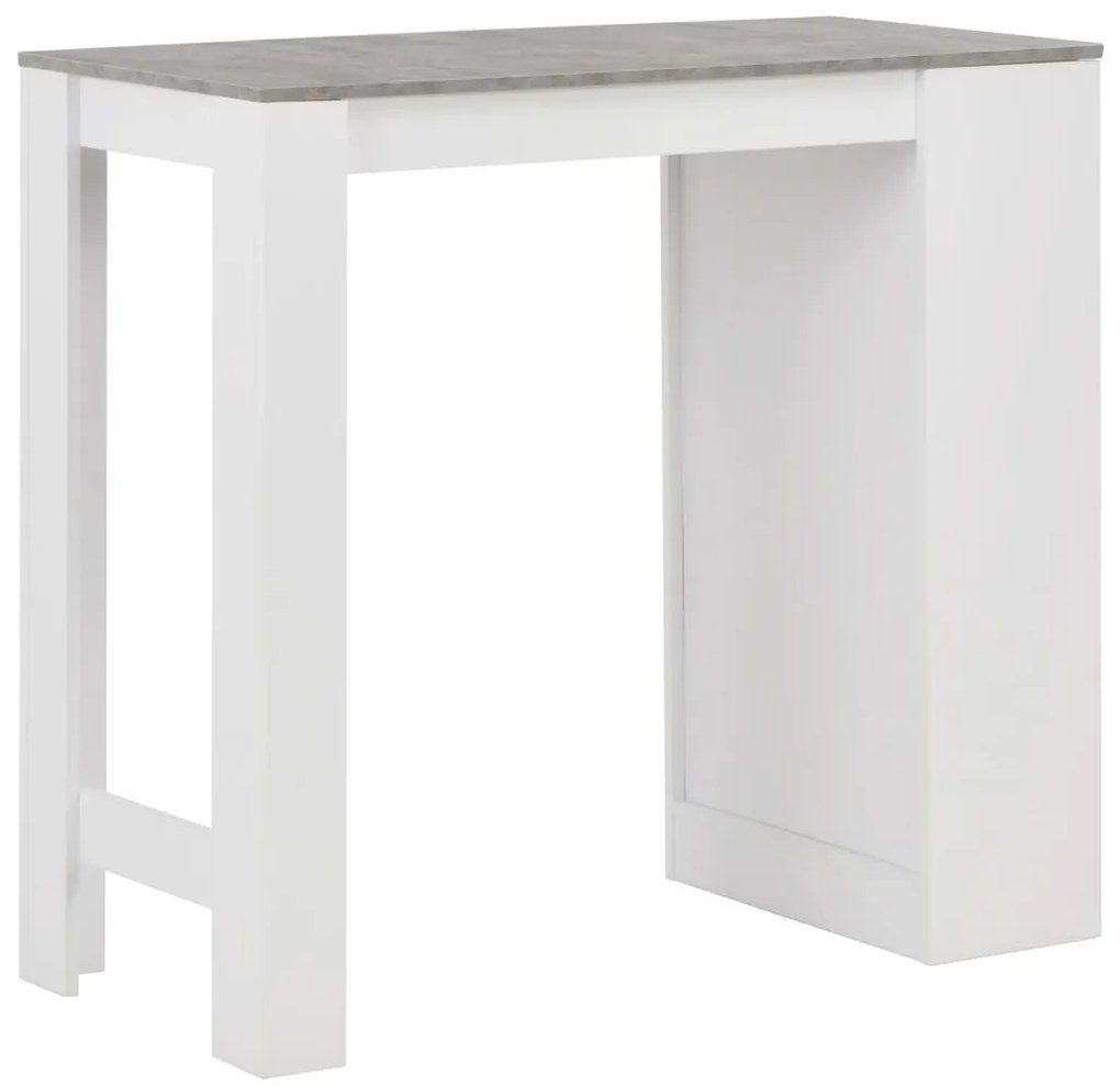 Fehér bárasztal polccal 110 x 50 x 103 cm
