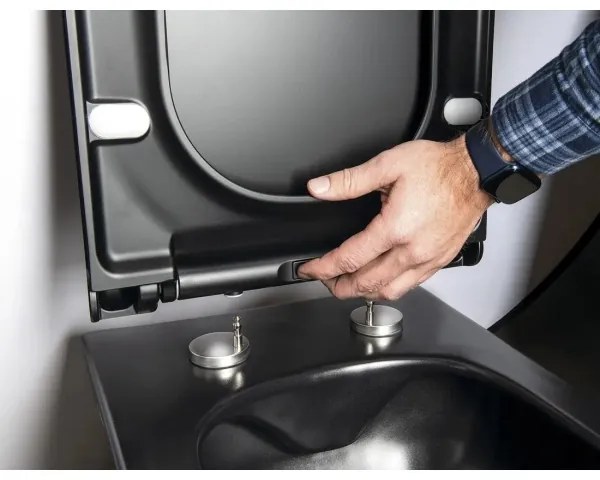 Sapho - WC-ülőke SoftClose AVVA SLIM matt fekete