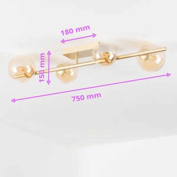 Brilagi - LED Felületre szerelhető csillár MILLA 4xG9/3W/230V arany