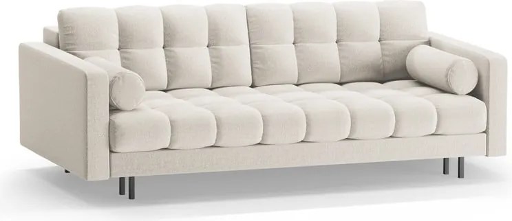 Krémszínű kinyitható tárolóhelyes kanapé 222 cm Bali – Cosmopolitan Design