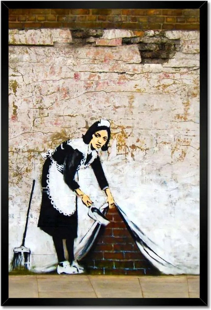 Poszterek keretben 40x60 Banksy Szobalány Grafiti
