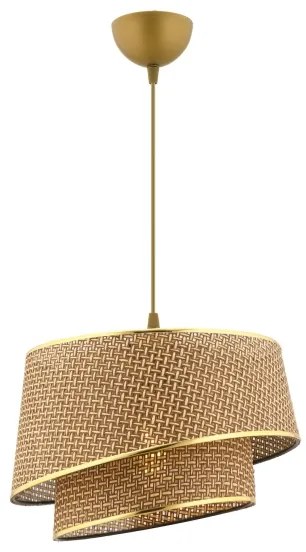 BARETTE kábelcsillár 1xE27/60W/230V barna/arany