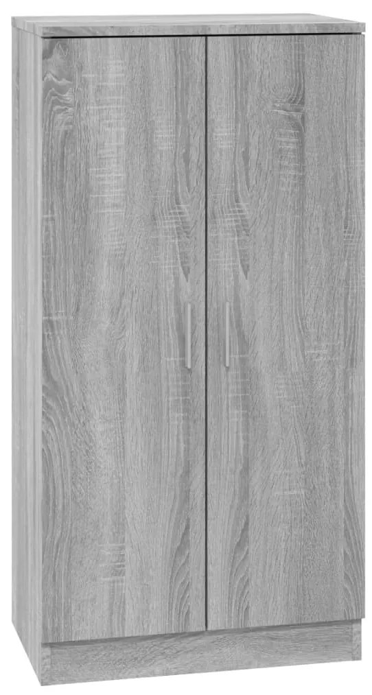 szürke sonoma színű szerelt fa cipősszekrény 55 x 35 x 108 cm