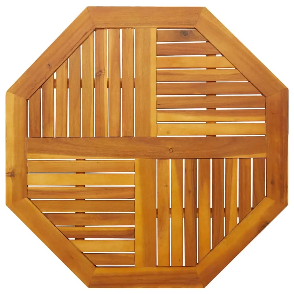 tömör akácfa nyolcszögletű asztallap 90 x 90 x 2 cm