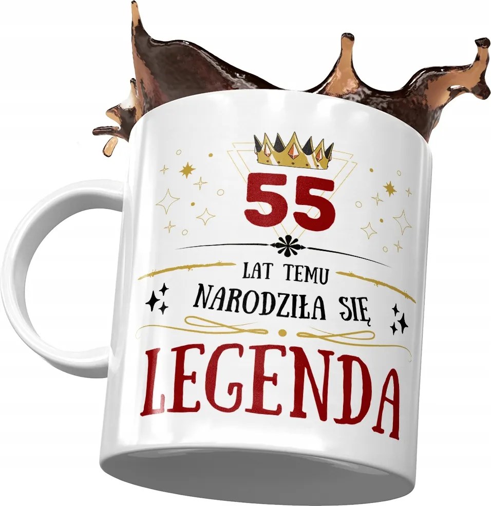 Születésnapi bögre 55 55-es 55-ös Tökéletes Ajándék Nyomtatott Fotóval