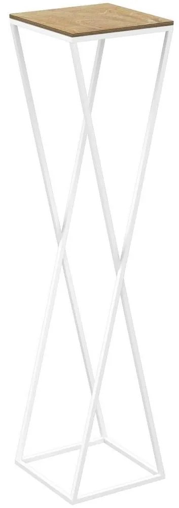 Virágállvány 100x24 cm fehér