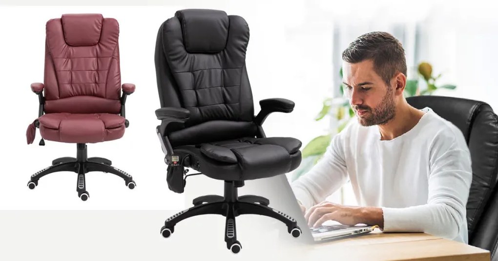 Irodai forgószék masszázs funkcióval, 2 színben-fekete