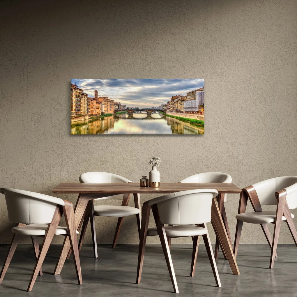 Város folyóval képe (120x50 cm)