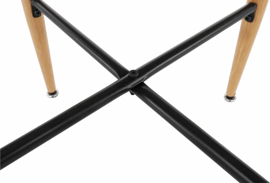 Bárasztal, fehér/tölgy, átmérő 60 cm, IMAM