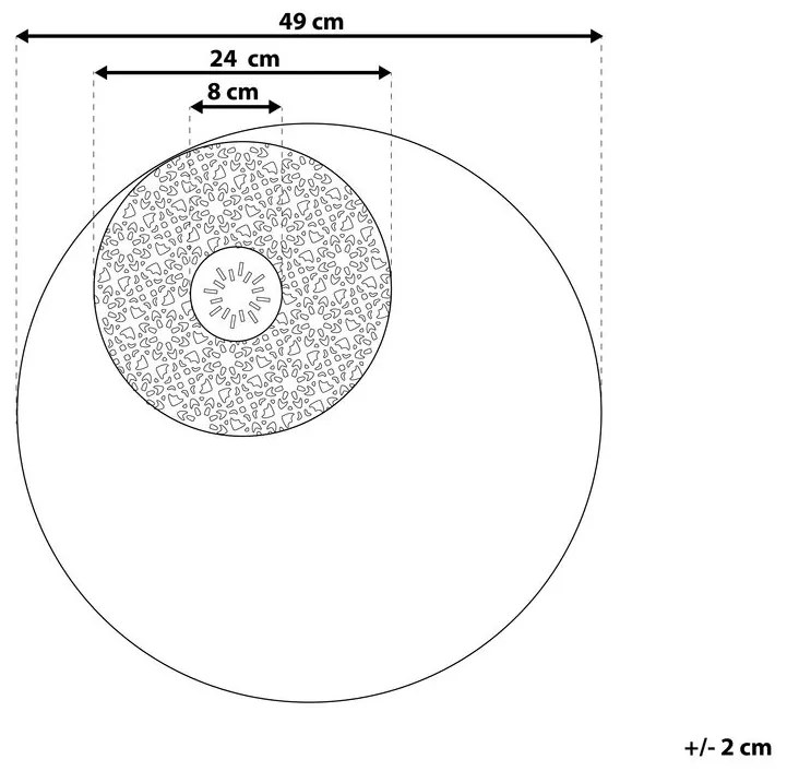 Fekete/Arany/Fehér Fali Dekoráció RUBIDIUM Beliani