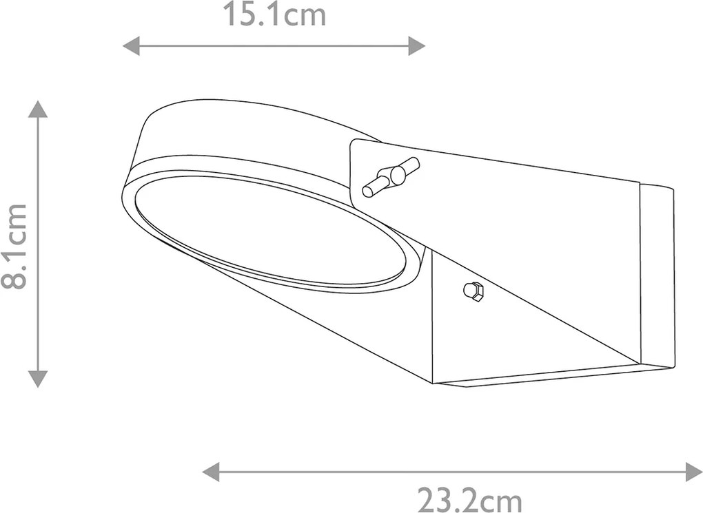 Elstead modern kültéri led lámpa zola szürke elszola IP44