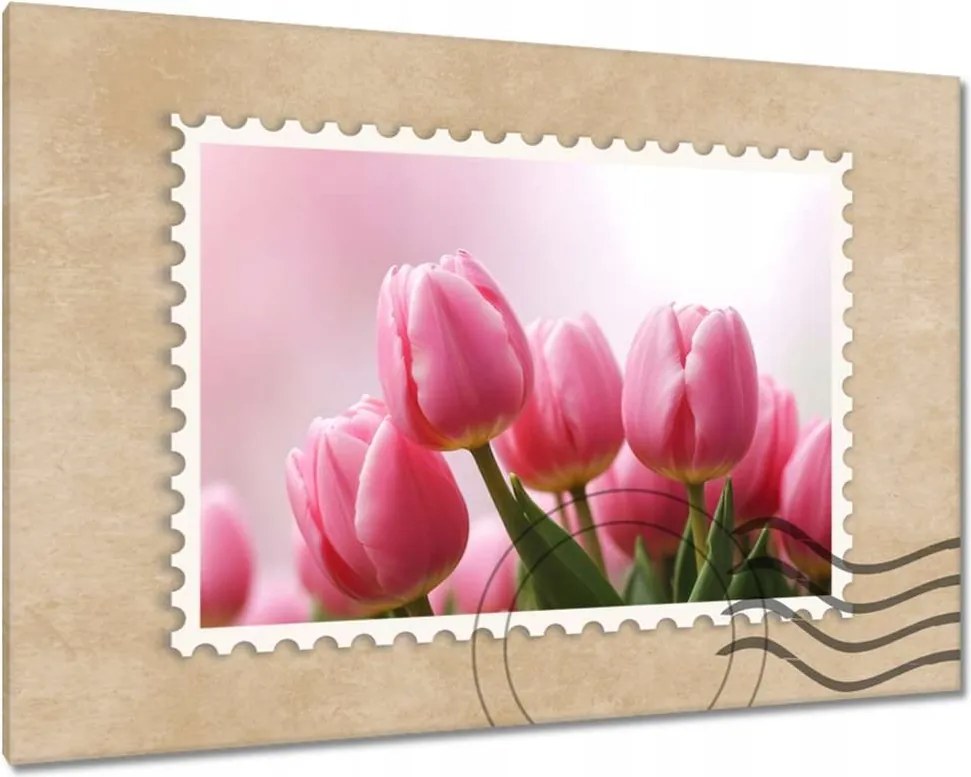 Vászonkép 60x40 Rózsaszín tulipánok