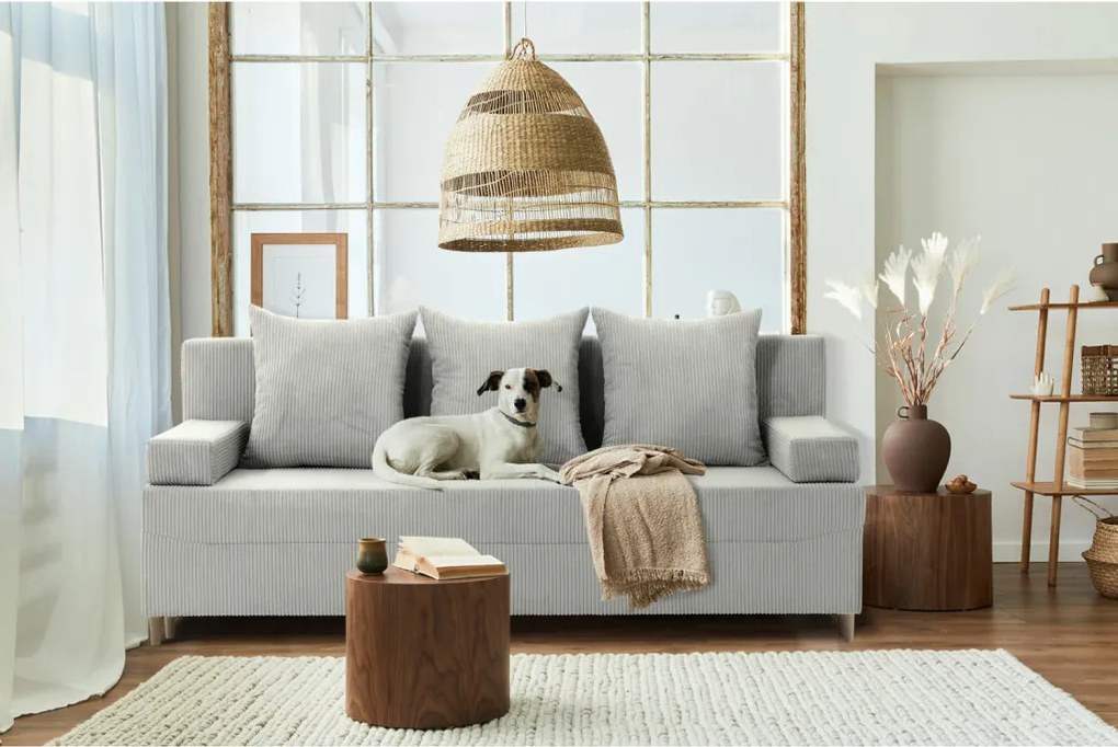 Fireze kanapé, kordbársony, szürke