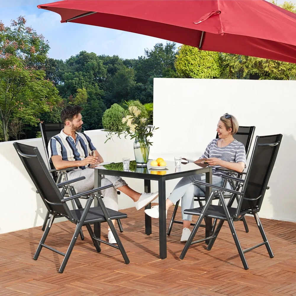 Deuba Alumínium kerti garnitúra Alu 1+4 - antracit