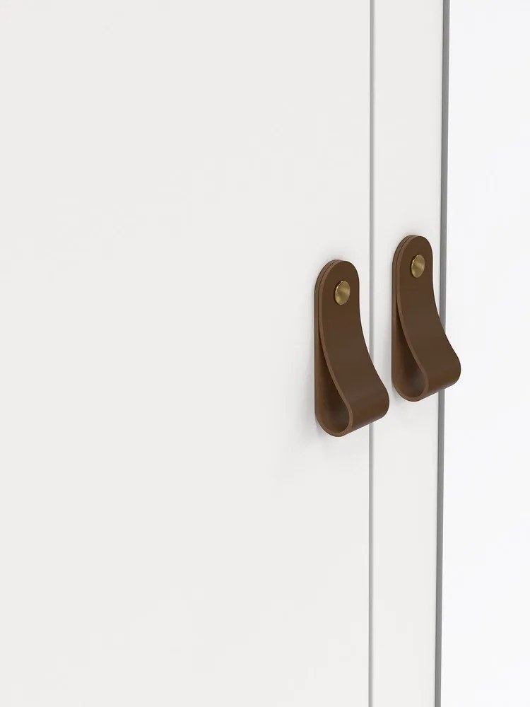 Fehér ruhásszekrény tükörrel 150x199x58 cm Madrid – Tvilum