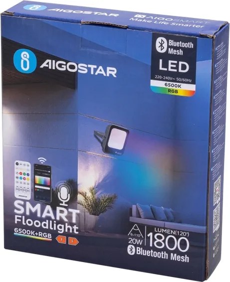 Aigostar - LED RGBW Reflektor MESH LED/20W/230V 6500K IP65 + + távirányító